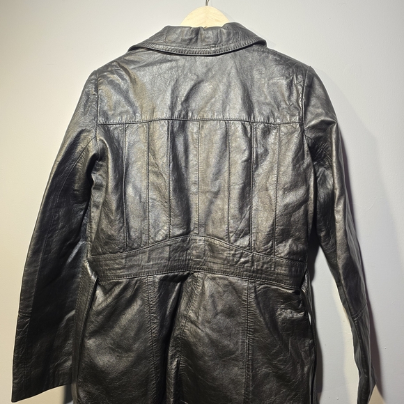 Attica Of California Black Leather Women's Jacket - Vintage - Size 17/18 - Picture 2 of 10